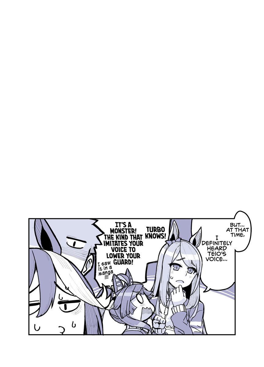 cewcowr's tweet photo. TL EN
The Test of Courage and Teio's Tale
art by @hidoriMK2 

#umamusumeㅤ https://t.co/20PoyHumvm