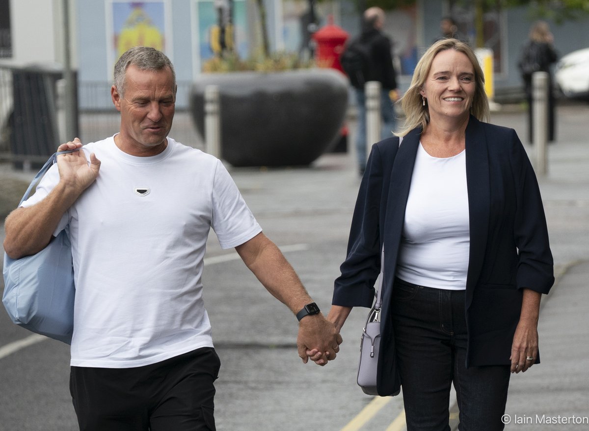 iain_masterton's tweet photo. Sandie Peggie arrives at Employment Tribunal in Dundee with her husband and legal team Margaret Gribbon and Naomi Cunningham. Sandie has taken the Royal College of Nursing to the tribunal because she feels they did not support her in her previous ET against Fife NHS. https://t.co/wm4CVvhNqv