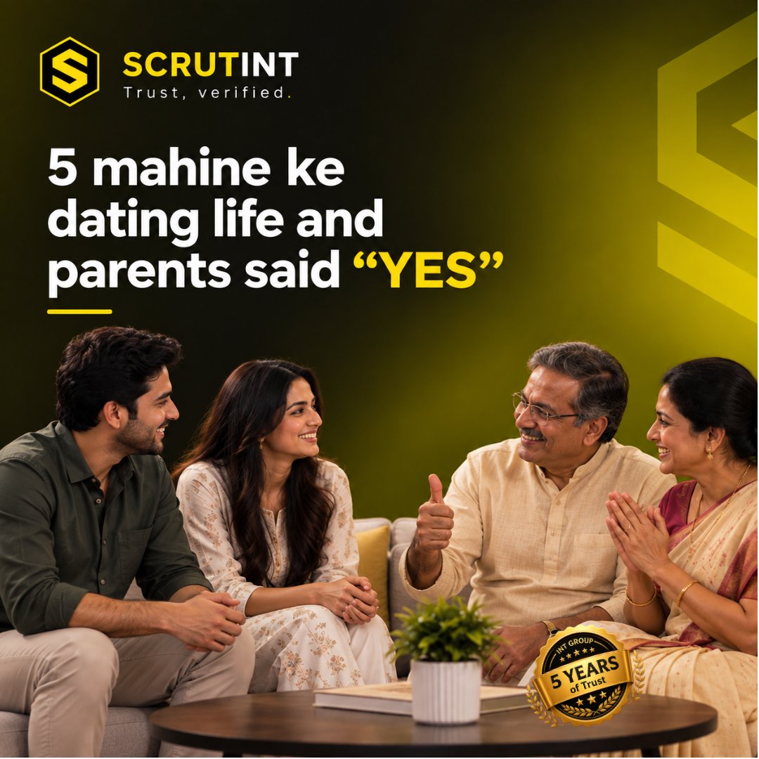 ScrutINT's tweet photo. 5 mahine ki dating ho, dost ka refer kiya driver ho, ya ghar kaam karne wali ki emotional kahani — "YES" bolne mein sirf ek pal lagta hai,isiliye Yes bolne se pehle, Scrutint pe verify karo.
#ScrutintVerified #VerifyBeforeYes #TrustVerified #SafetyFirst #BackgroundCheckIndia https://t.co/LZYK3xfEL4