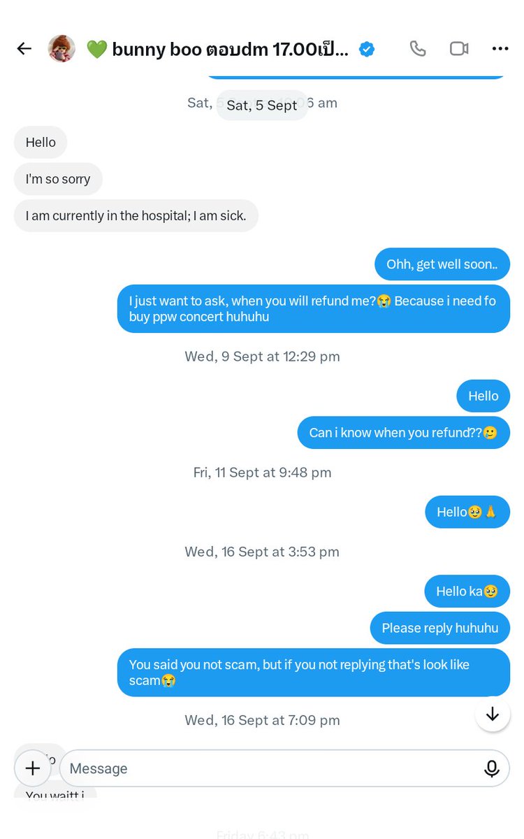 Austin88meldy's tweet photo. WARNING SCAMMING ❗HELP RT

💙 977-4-336532  กรุงเทพ
—⁠☆  นันทนา ศิลปสาย  

❤️True Wallet 🌟 +20
0618025560🤲🏻♡
—⁠☆ นันทนา ศิลปสายย

Order for ppw concert, no update, ask refund, till now disappear

#ตลาดนัดgmmtv #pondphuwin
#reviewbabyarthur @baby_bunnyboo03 https://t.co/RpTOmygzoG