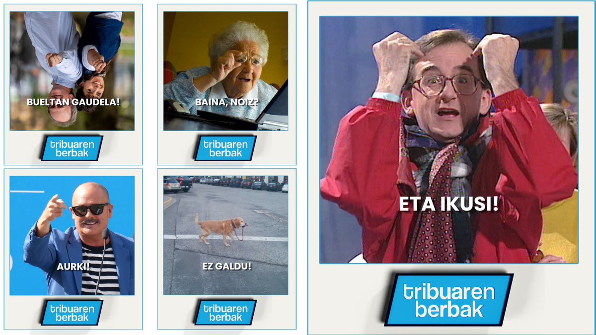 TribuarenBerbak's tweet photo. 🫣 Gauzatxoak datoz! 🔥

#tribuarenberbaketb @KikeAmonarriz #izaroarruti #euskara #meme @EITBofiziala @euskaltelebista https://t.co/vNGP6LzKW2