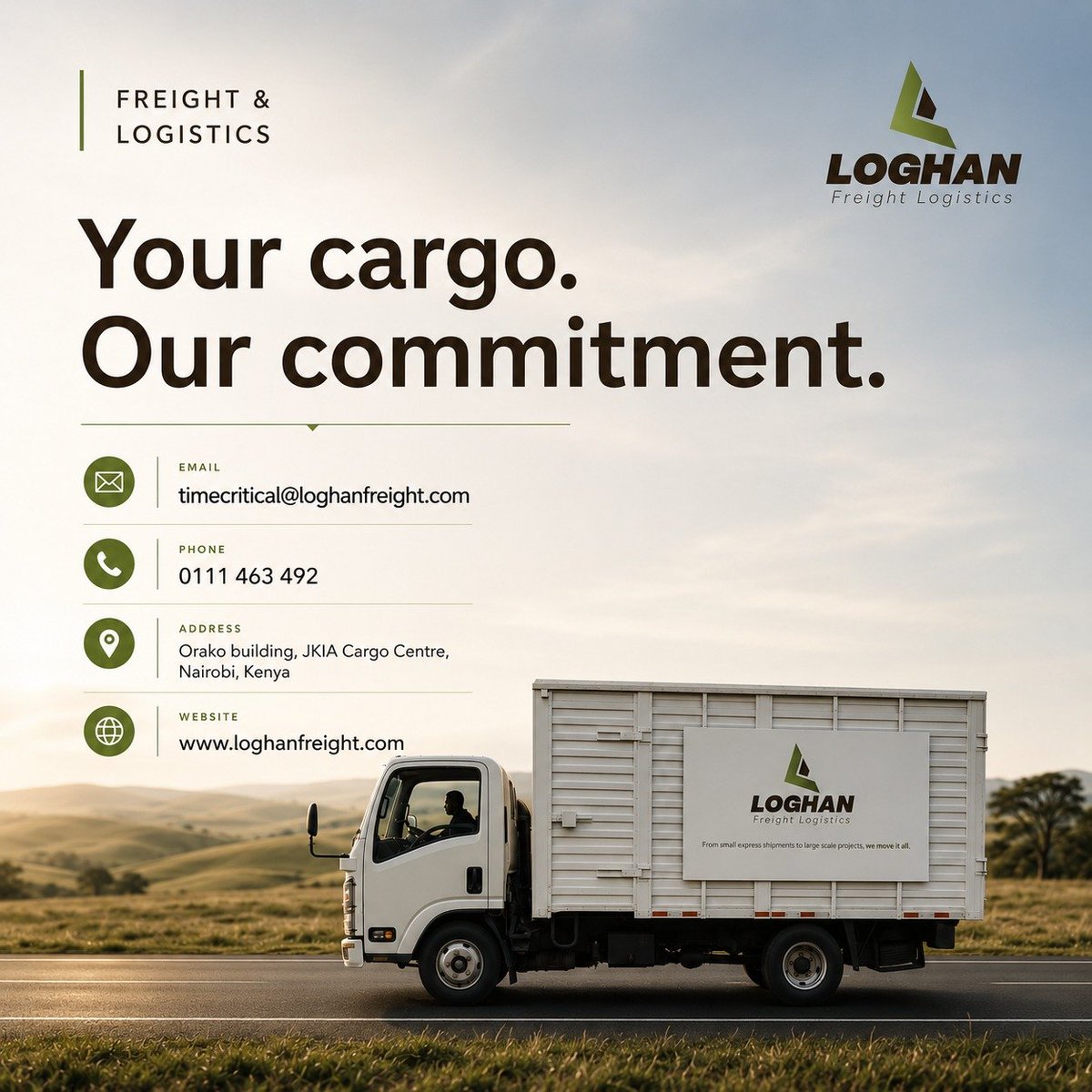 LoghanFreight's tweet photo. Every shipment deserves careful handling, reliable transport and attention to detail from start to finish.

At Loghan Freight, we keep your cargo moving safely, efficiently and on schedule.

For bookings &amp; enquiries:
0111 463 492 | timecritical@loghanfreight.com https://t.co/29CeYf6L3l