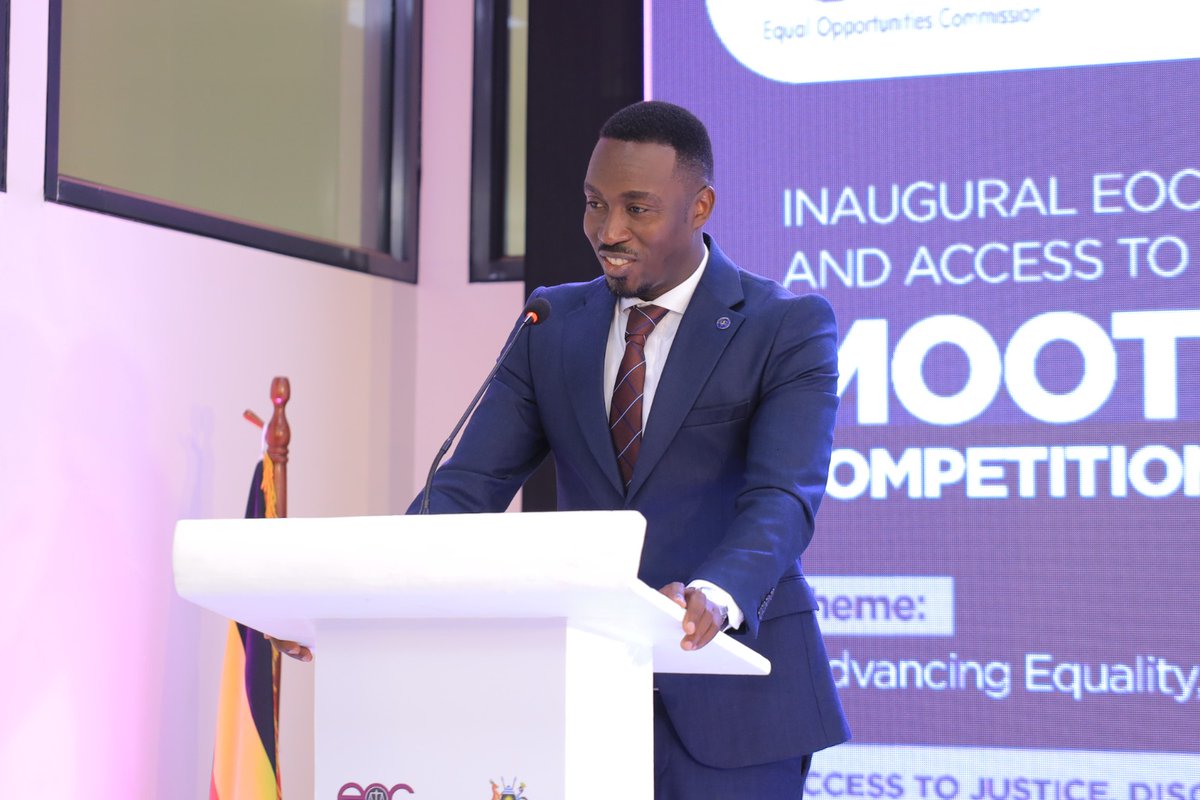 EOC_UG's tweet photo. ⚖️ “The future of the legal profession is shaped in rooms like these.”

During the opening of the EOC National Inter-University Access to Justice, Discrimination and Equal Opportunities Moot Court Competition 2026, the Vice President of the Uganda Law Society emphasised the importance of equipping young lawyers with the skills, values and commitment necessary to advance justice, equality and the rule of law.

EOC remains committed to nurturing a generation of advocates who understand that access to justice and equal opportunity are fundamental to a just society. 

@kabuniversity @GuluVarsity @VUKampala @BishopStuartUni @theucuguild @kiuvarsity @LawCavendish @KingCeasorUni @StAugLawSociety @IDLO @pwatchug 

#EOCMoot2026 #EqualOpportunitiesForAll #AccessToJustice #RuleOfLaw #LegalEducation