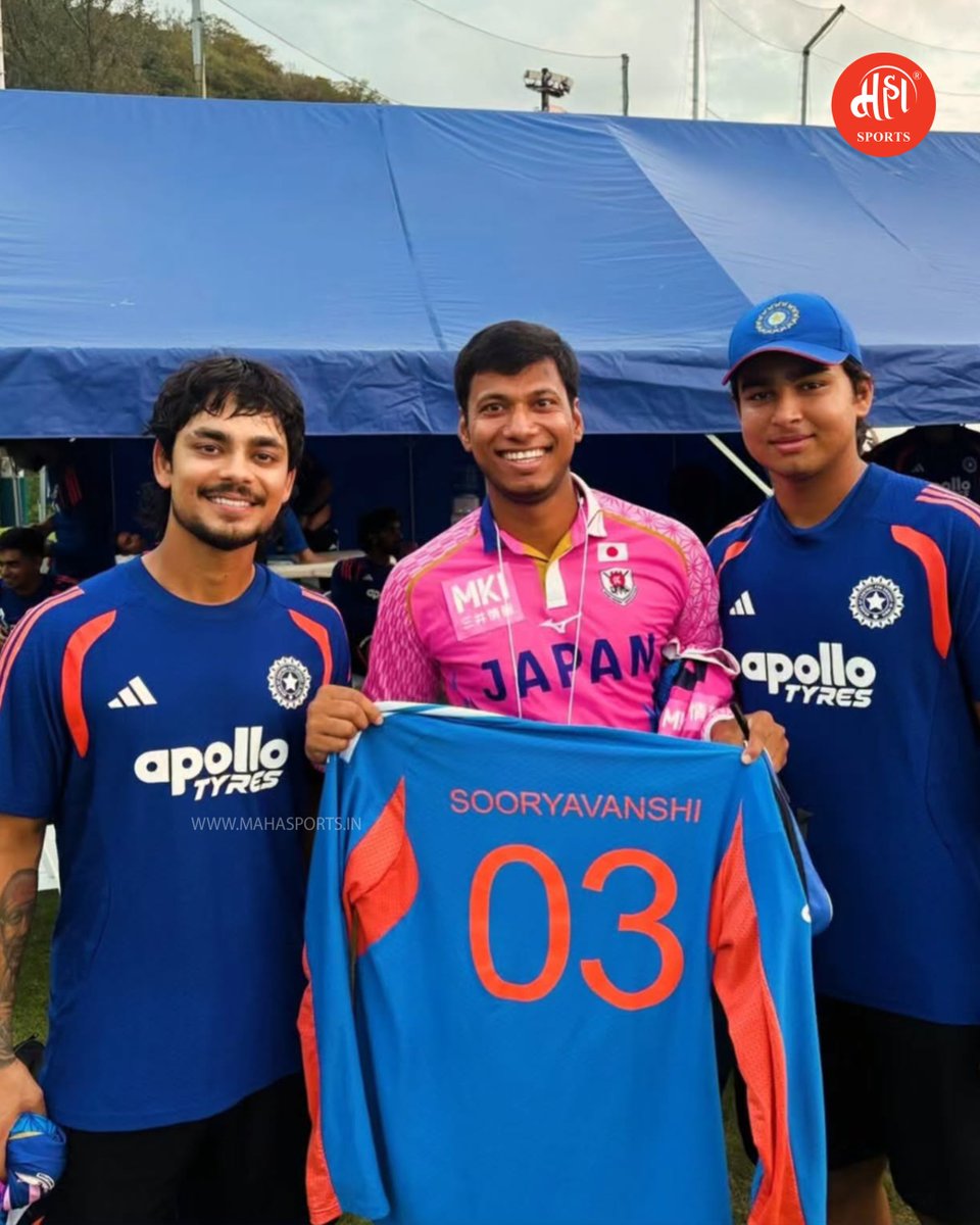Maha_Sports's tweet photo. बिहार ते जपान ❤️🇮🇳🇯🇵
जपानचा क्रिकेटर अभिषेक आनंदसोबत इशान किशन आणि वैभव सूर्यवंशी.
#VaibhavSooryavanshi #AbhishekAnand #IshanKishan #INDvsJAP #MahaSports
📸 IG/ Rajasthan Royals https://t.co/tsvDYuWdNy