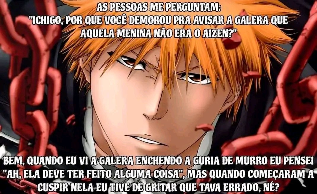 Joaobrocolis's tweet photo. Bom dia e fiquem com a explicação do ichigo do porque ele não foi salva a Momo.
#bleach https://t.co/v0VVRE7fej