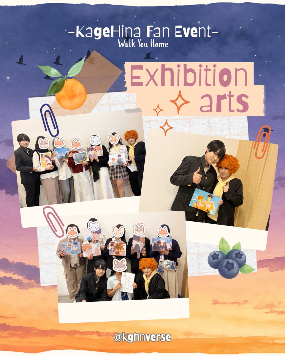 kghnverse's tweet photo. 💙🧡A BIG THANK YOU TO OUR EXHIBITION ARTISTS! 

Your wonderful creations made our exhibition feel so warm and special. We’re so happy to have your art as part of Walk You Home!🏐 #Kagehinawalkyouhome https://t.co/B4gjavfDvX