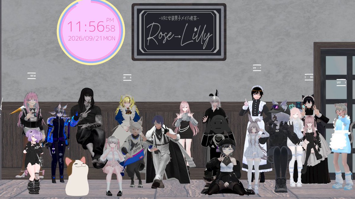 S5oRyhnjLIHRAN1's tweet photo. #VRC女装男子メイド喫茶 #RoseLilly
9/21 この日はオケケ_ワンダーランドさんの卒業の日になりました
キャストとしては約二年半ほどのとても長いお付き合いでした。
キャストとしてはいなくなりますが、ご主人さまとして帰ってくるとのことなので
待ってますよ、信じてますからね~ https://t.co/bgROWqB6c2