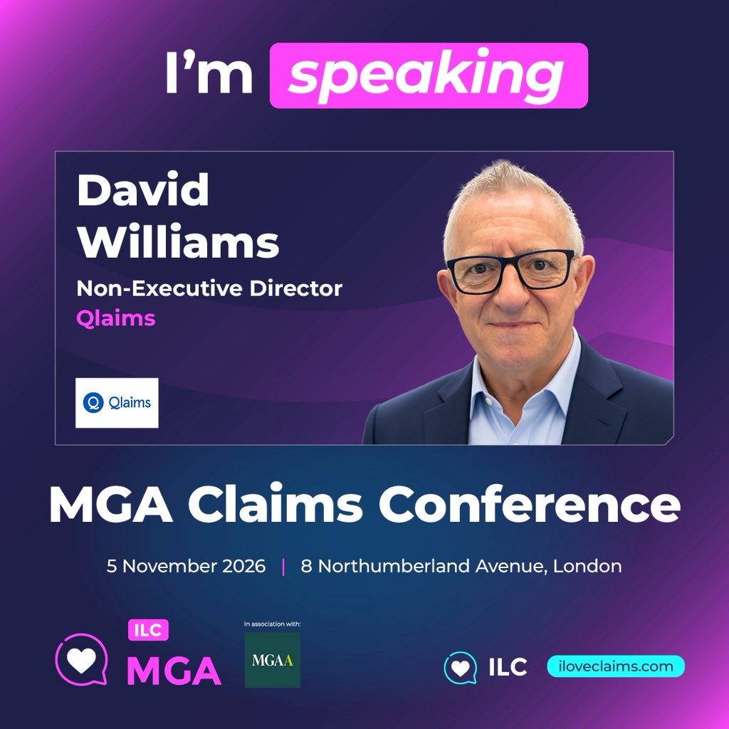 InsuranceDavidW's tweet photo. I am very much looking forward to taking part in the MGA Conference on 5 November, hosted by I Love Claims I’m moderating the MGAA Next Gen session, the day focussing on the future as well as bringing together senior claims professionals from across the MGA sector. @iloveclaims https://t.co/5qEZ4YW8y7