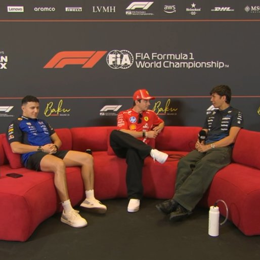 leclercsletters's tweet photo. charles and alex yapping in the press conference https://t.co/tF2lBMsywC