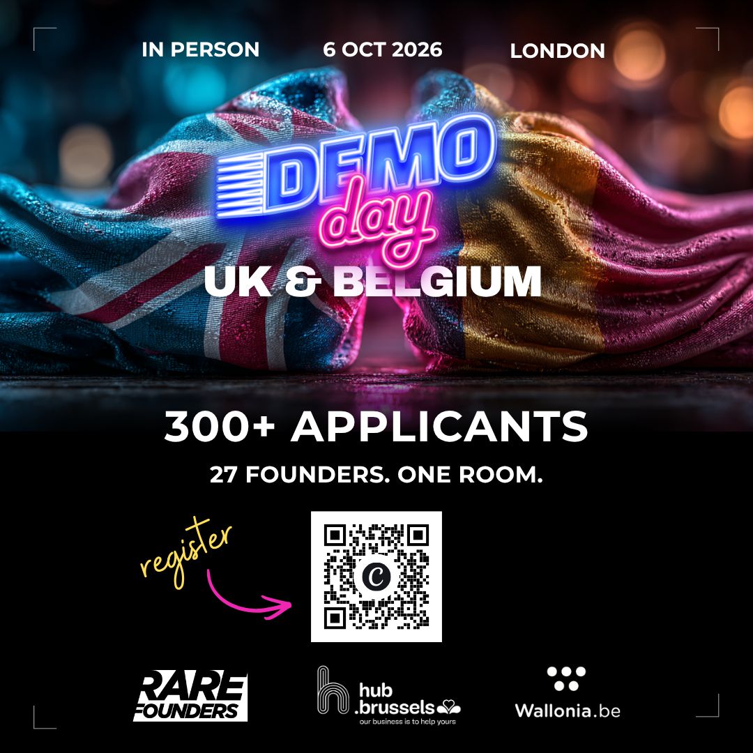 rarefounders's tweet photo. 300+ companies applied. 27 made the final lineup.

On 6 October, traction-led UK and Belgian founders from Seed to Series A take over the Belgian Ambassador's residence in London.

1 minute. 1 slide. Investor Q&A. Introductions to the founders you want to meet.

https://t.co/r4pEfd3A9j