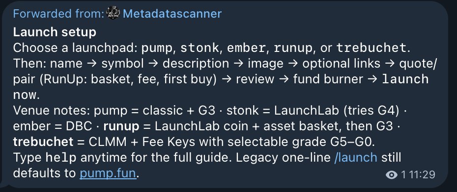 Metadatascanner's tweet photo. .@runuptrade launches added https://t.co/508USh7mtf