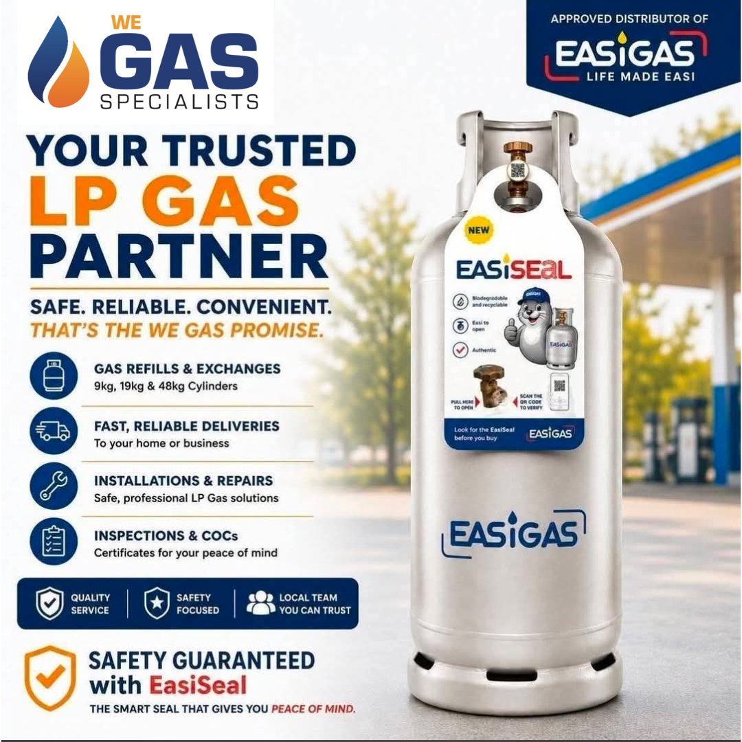 WeGasSA's tweet photo. Trusted service. Quality products. Expert gas solutions. Need LP Gas? Talk to us on WhatsApp today ๐ https://t.co/CPyF42sS7j
We Gas Specialists - Your Trusted LP Gas Partner.
#certifiedlpg #gasrefill #gasexchange #gasinstallations https://t.co/CIlcNxHNo8