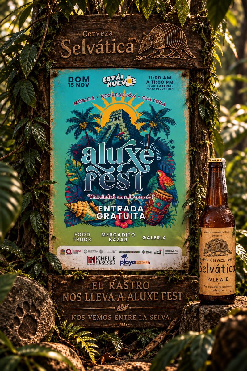 CervezaZama's tweet photo. Encuéntranos en el próximo #AluxeFest el 15 de noviembre en #PlayaDelCarmen #Selvatica #CervezaArtesanal #rivieramaya https://t.co/aV4Aj3igQR