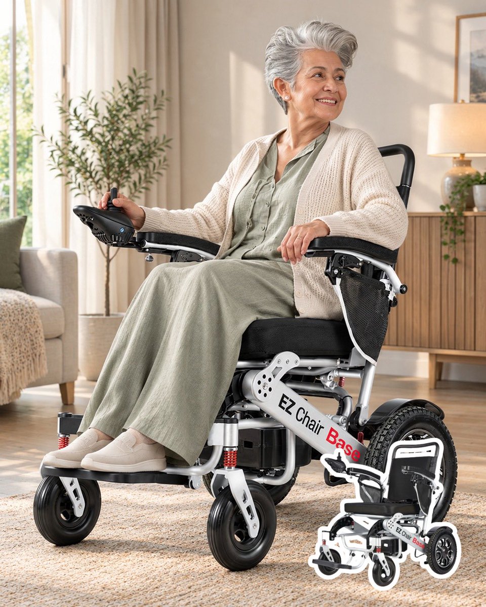 lootcoza's tweet photo. Freedom to move, made simple. The IGO EZCHAIR folds in just 3 seconds, fits into most car boots and delivers up to 25 km of travel on a single charge. Lightweight, compact and designed for easy everyday mobility. #MobilitySolutions #ElectricWheelchair #MoveWithEase https://t.co/FemwYGFlat