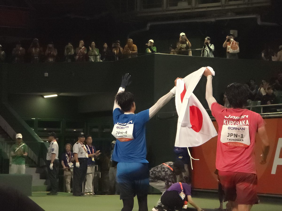 Tamaoki_CH's tweet photo. アジア競技大会 男子シングルス
上松選手、金メダル！！！！🥇
物凄い試合でした。
ソフトテニスおもしろーーーーい！！
#第20回アジア競技大会
#愛知名古屋2026 https://t.co/lVyLw0Gpy0