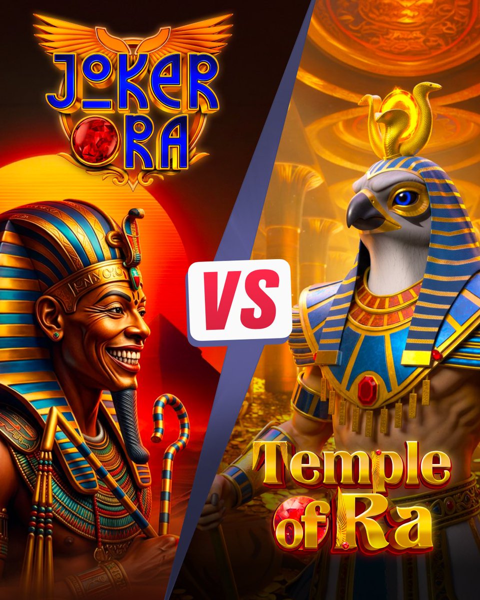 vavada_eu's tweet photo. ANCIENT POWER OR WILD CHAOS? 🏜

Step into the Temple of Ra or take your chances with Joker Ra? Two Egyptian adventures and one choice. Which one gets your vote? 👇 https://t.co/4P8xYg0WDB