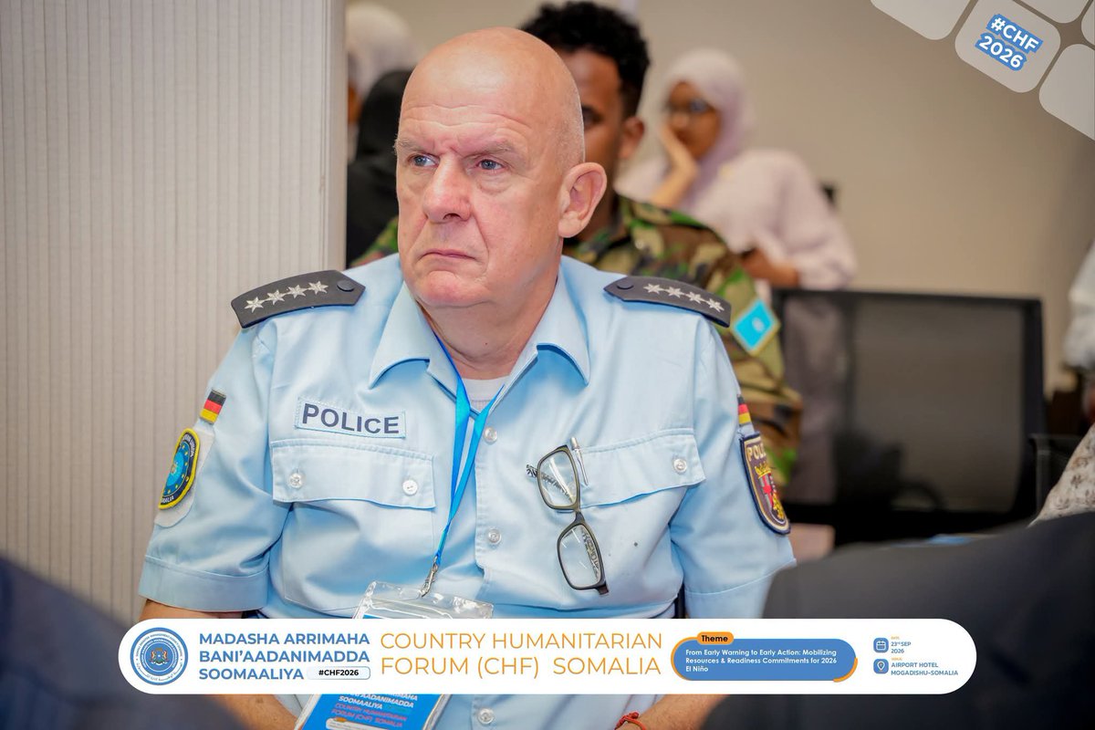 gedo247's tweet photo. South West State Humanitarian Affairs Minister @nasirarush said at the #CHF2026 in Mogadishu that parts of the state face a high risk of flooding, with thousands of displaced families already affected by drought and conflict.
#ElNino2026 #ElNinoPreparedness #Flooding #Somalia https://t.co/MhklPbclpI