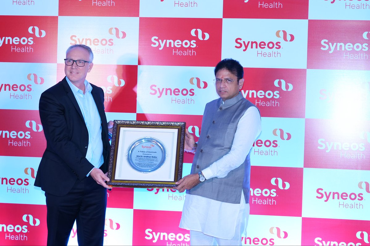 OffDSB's tweet photo. I had the pleasure of inaugurating @Syneos Health’s new Global Life Sciences and Technology Centre in Hyderabad today.

Hyderabad’s life sciences story has been built over decades, with a strong foundation in biopharma, vaccines, research and manufacturing. What is exciting now is how this ecosystem is evolving. We are seeing global companies bring advanced R&D, clinical development, data, AI and technology capabilities to the city. The next chapter is about bringing life sciences, AI, data, engineering and advanced technology together to build the future of healthcare.

Syneos Health’s new 137,000 sq. ft. centre, its largest in Asia and third-largest globally, is a strong example of this evolution. It brings together clinical development, biopharmaceutical expertise, AI, data and technology, with teams in Hyderabad supporting global drug development. With Syneos Health joining the ecosystem, four of the world’s top five CROs now have a presence in the city, further strengthening Hyderabad’s position in global clinical research and life sciences. 

Our vision is for Hyderabad to become a global testbed for AI-enabled life sciences, where scientists and technologists work together, research moves faster from the laboratory to industry, and global companies build high-value capabilities from here. 

I warmly welcome @Syneos Health to Hyderabad and look forward to the company continuing to build specialised talent and advanced capabilities here for customers and patients worldwide.

#syneos