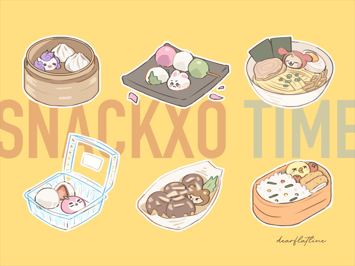 dearflatline's tweet photo. snack time with #exo 🥟🍘 
can you spot all the mungchiz?

#SUHO #LAY #CHANYEOL
#KAI #DOHKYUNGSOO #SEHUN https://t.co/rwIFpGBuoQ