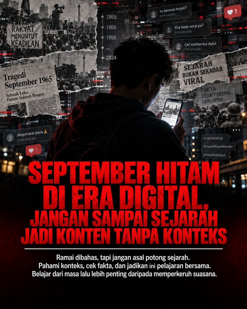 mineeaulia18's tweet photo. Satu pertemuan bukan akhir dari perjuangan.Setelah audiensi, catat jawaban yang diberikan, tanyakan tenggat tindak lanjut, dan pantau perkembangannya secara terbuka. Dengan begitu, yang disampaikan Bersuara Tanpa Provokasi tidak berhenti menjadi catatan pertemuan
#SeptemberHitam https://t.co/7hCk9qTJQU