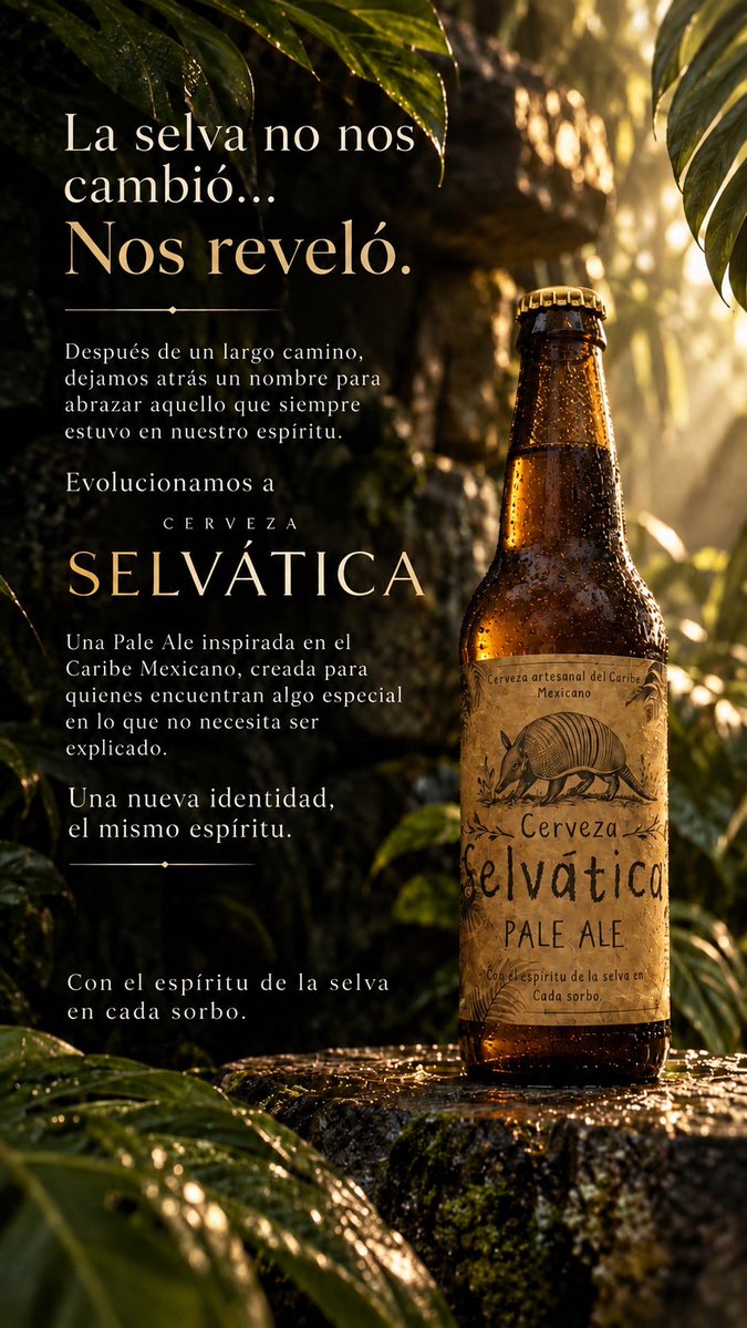 CervezaZama's tweet photo. La selva no nos cambió… Nos reveló #CervezaArtesanal #HechoEnQuintanaRoo #Selvatica https://t.co/3XTlDAG0OX
