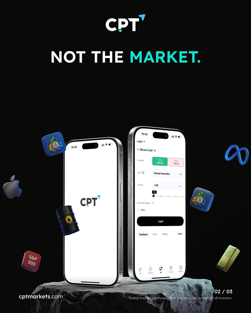 CPTMarkets_Intl's tweet photo. Apparently, a trading desk doesn't always need a desk. 👀

From desktop to mobile, access the markets across MT4, MT5, CPT App, and CPT Desktop.

Wherever your setup takes you.

One Account. Any Market. Any Device.

#CPTMarkets #TradingPlatform #MT5 #TradingStrategy https://t.co/PScFNHkOc6