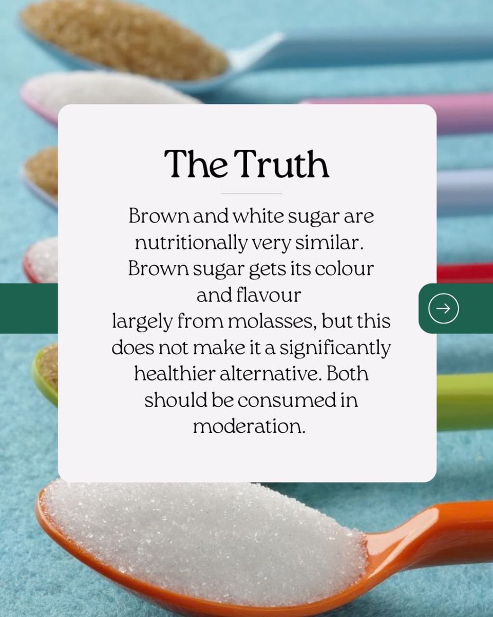 b_c_n__i's tweet photo. The colour of sugar doesn’t make it a health food. What matters is moderation and a balanced diet.
#MythBustersWednesday #NutritionAwareness #NutritionEducation #HealthyEating #HealthyChoices https://t.co/tkdPZyU797