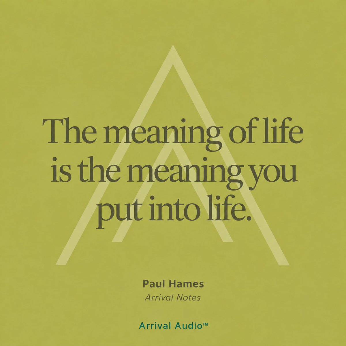 ArrivalAudio's tweet photo. The meaning of life. https://t.co/wGirbIJbOm