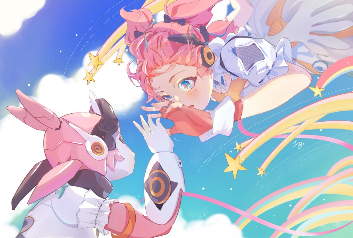reo9526's tweet photo. Falling with meteors and rainbows✨🌈
#Aria #DelusionalAngels #AOD #zzzfanart #ZenlessZoneZeroㅤ https://t.co/bUuJ5o7wBh