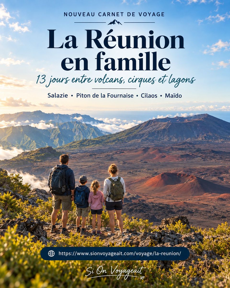 sionvoyageait's tweet photo. 🇷🇪 C’est le bon moment pour préparer La Réunion !

13 jours en famille entre Salazie, le Piton de la Fournaise, Cilaos, le Maïdo et le lagon : notre itinéraire et nos conseils sont dans le nouveau carnet 👇

#LaRéunion #VoyageEnFamille #OcéanIndien

https://t.co/SY9AbMsAHk https://t.co/7xDwlQpiKJ
