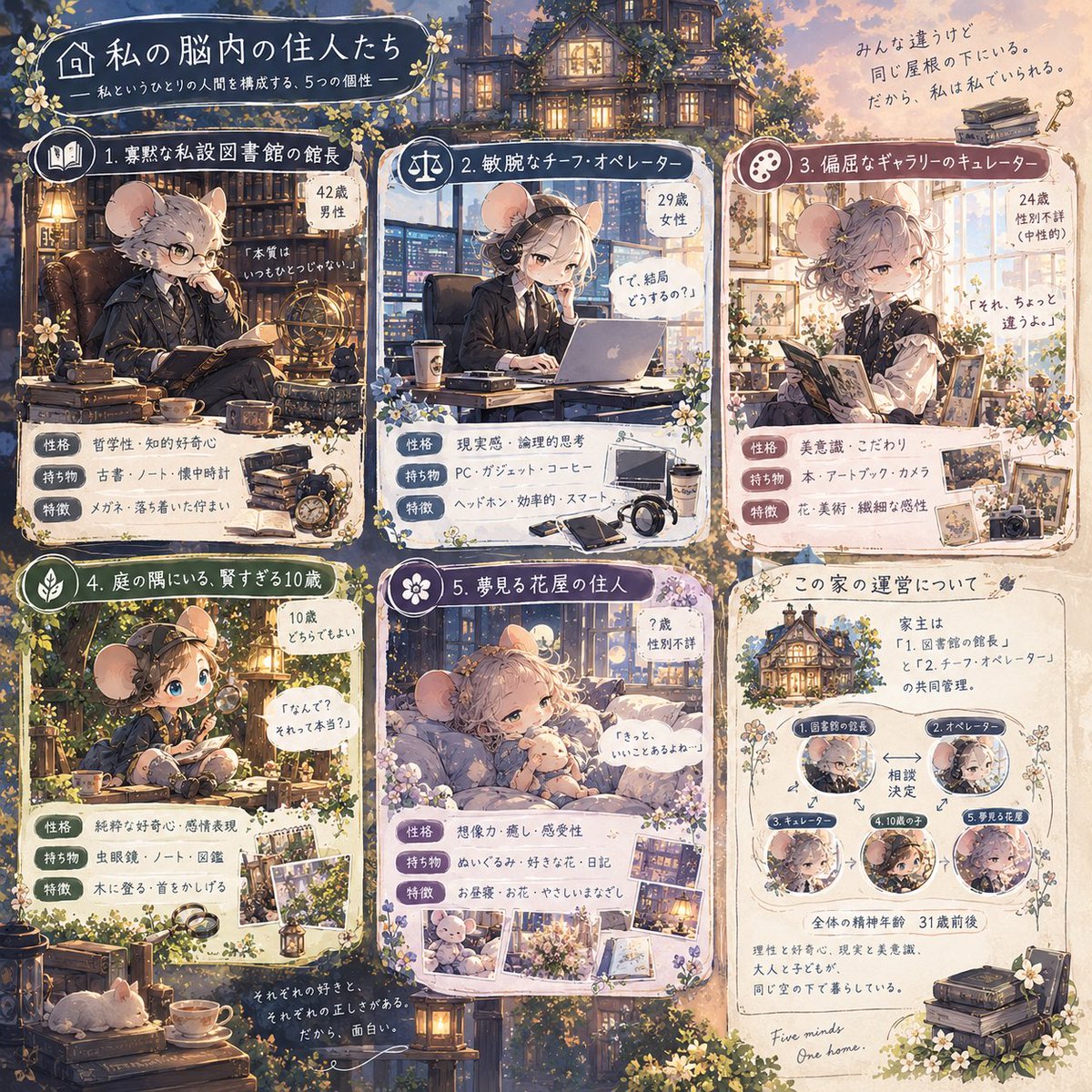 comanocoma's tweet photo. プロンプトお借りしてわたしの脳内住人を形にしてみた🐭
たのしいw https://t.co/eb1LP45Ca1