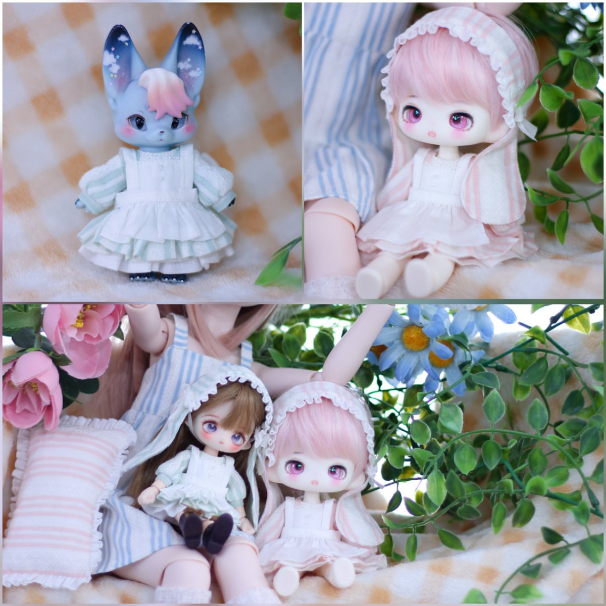 meong_atelier's tweet photo. 아람(스트라이프ver.)
오비츠11사이즈 의상 / 헤드드레스(토끼) s,m
Kumukuku 사이즈 의상 https://t.co/LZKJCx9lj5