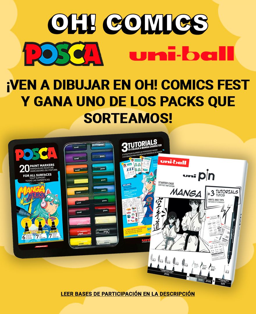 Ohcomicsfest's tweet photo. ¡Nos alegra contar con la colaboración de Posca y Uni-ball!

Gracias a ellos nuestros expositores recibirán un obsequio, tendremos rotuladores para que todos lo podamos probar durante el #ohcomicsfestbarcelona2026 https://t.co/JgCqk8PNWY