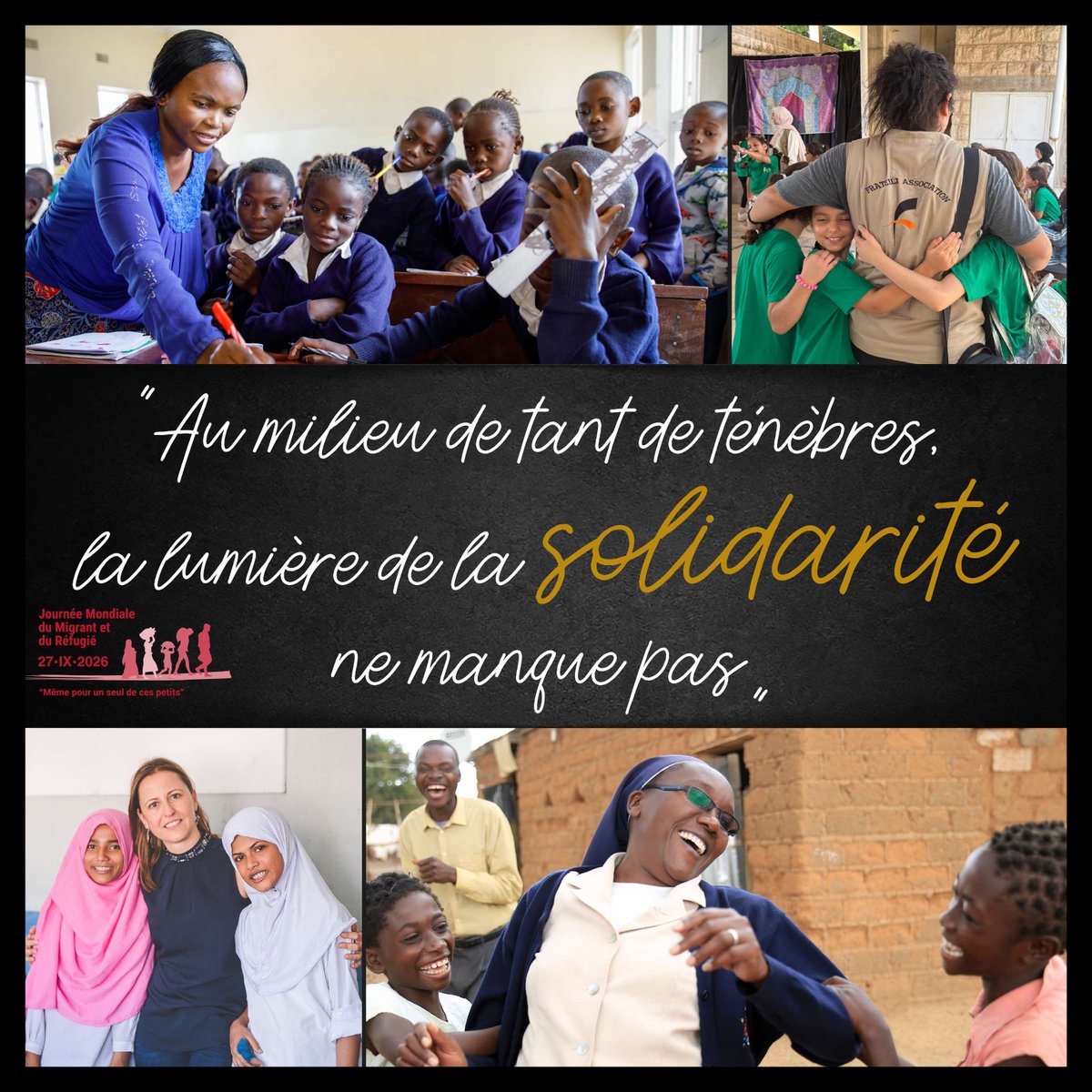 vaticanIHD_FR's tweet photo. 🙏 «Les mineurs sont les plus vulnérables au sein des flux migratoires mondiaux». Pourtant, nombreux dans nos communautés se consacrent «à soigner les blessures invisibles de ces petits»... l’amour peut vaincre l’indifférence ! 🫂#PapeLéonXIV #JMMR

https://t.co/58ORjz6NvT https://t.co/XjSs0f9HF4