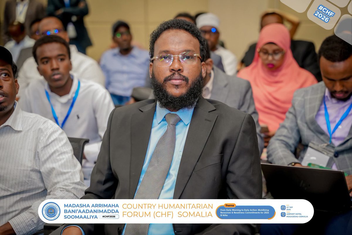 gedo247's tweet photo. Ms. @NimoA_Hassan , Director General of @NGOConsortium, called for stronger coordination between the Somali Government, local NGOs and International humanitarian groups at the #CHF2026 in Mogadishu.
#ElNino2026 #ElNinoPreparedness #Flooding #Somalia https://t.co/nvaHoKDPq5