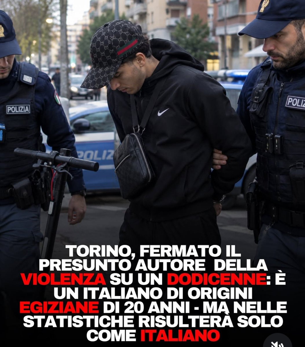 Lara20838926300's tweet photo. Abbiate le palle di scriverlo subito almeno 1 volta:
EGIZIANO con cittadinanza italiana perchè non facendolo questi casi vengono etichettati come
"reati commessi da italiani" falsando i numeri reali e alimentando la narrazione di chi dice "vedete che lo fanno anche gli italiani" https://t.co/TV5u4VIfs8