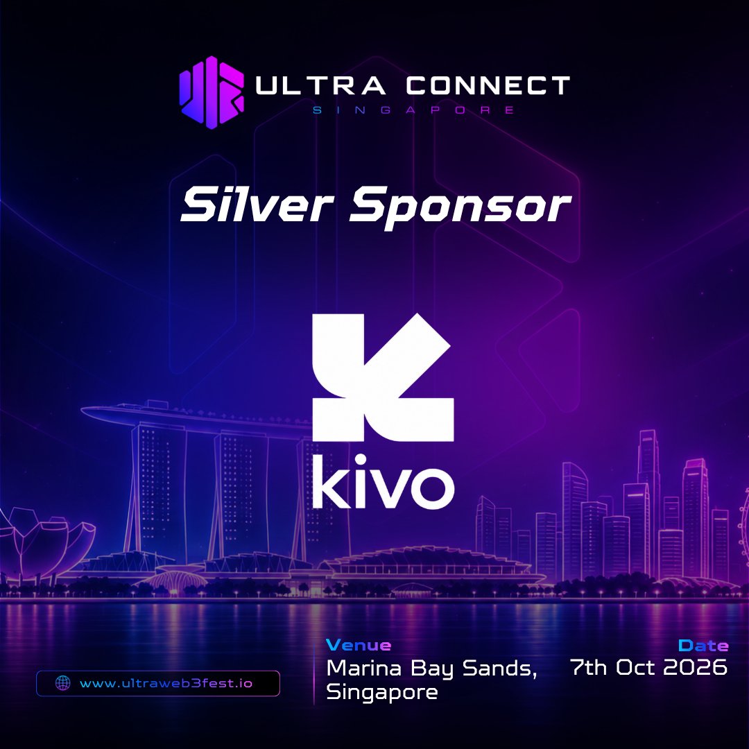 UltraWeb3Fest's tweet photo. We are honored to announce @KivoPredict has confirmed as a Silver Sponsor of Ultra Connect Singapore!

Kivo is a social prediction market platform designed to turn market forecasts into verifiable, transparent track records.   Instead of letting financial, political, or crypto predictions get lost in social media feeds, Kivo provides a structured ecosystem to document forecasts, track outcomes, and build measurable credibility.
