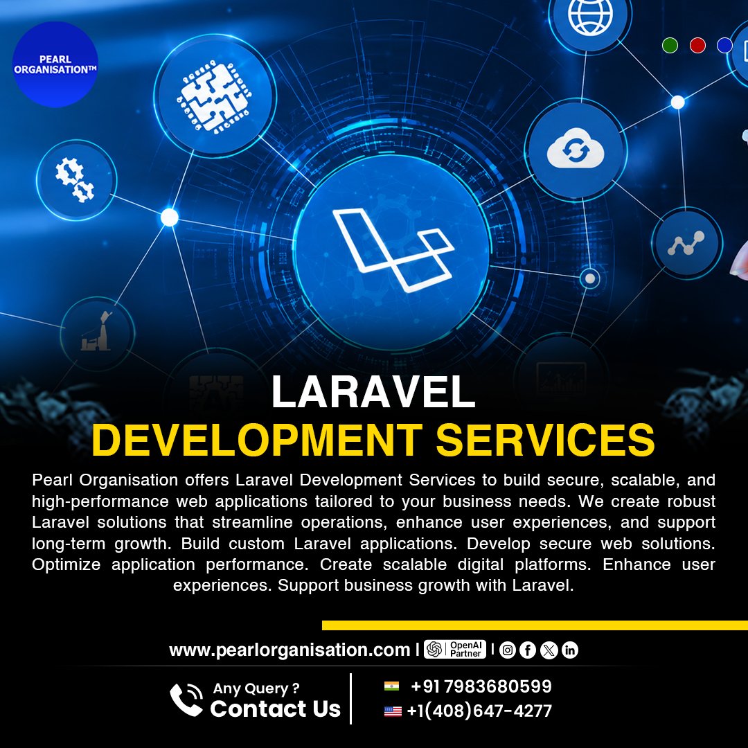 pearlorgs's tweet photo. 🚀 Need a secure, scalable web app? Pearl Organisation builds custom Laravel solutions for startups, SMEs &amp; enterprises—high performance, seamless UX, APIs &amp; long-term growth. 💻
.
#LaravelDevelopment #Laravel #PHPDevelopment #WebDevelopment #CustomSoftware #SoftwareDevelopment https://t.co/9yjy7ig5fk
