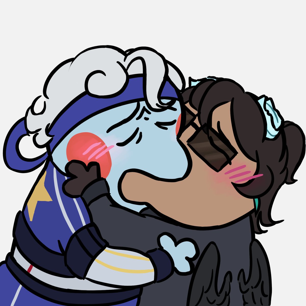 badtzabi's tweet photo. MIS PAPÁS DIBUJADOS POR @bl4ck13moon 
OMGOMGOMGOMGO #coldraven mas vivo que nunca omgomg yo se lo pedi uwu soy tu rata moon besame😿💖 https://t.co/LmqRQLlYrQ