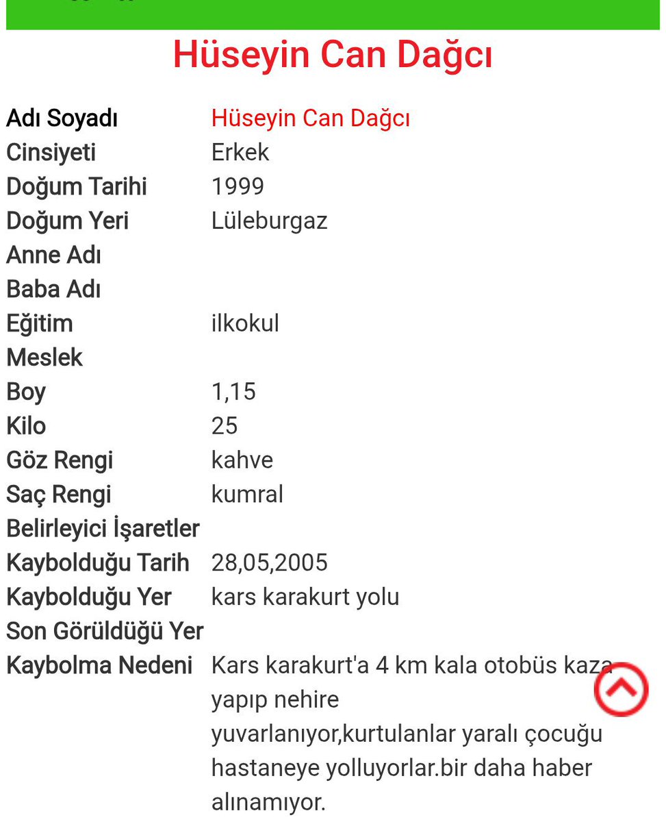 muhendisyenn's tweet photo. Hüseyin Can Dağcı adlı çocuk 2005 yılından beridir kayıpmış. https://t.co/Dj0sGYsvAi