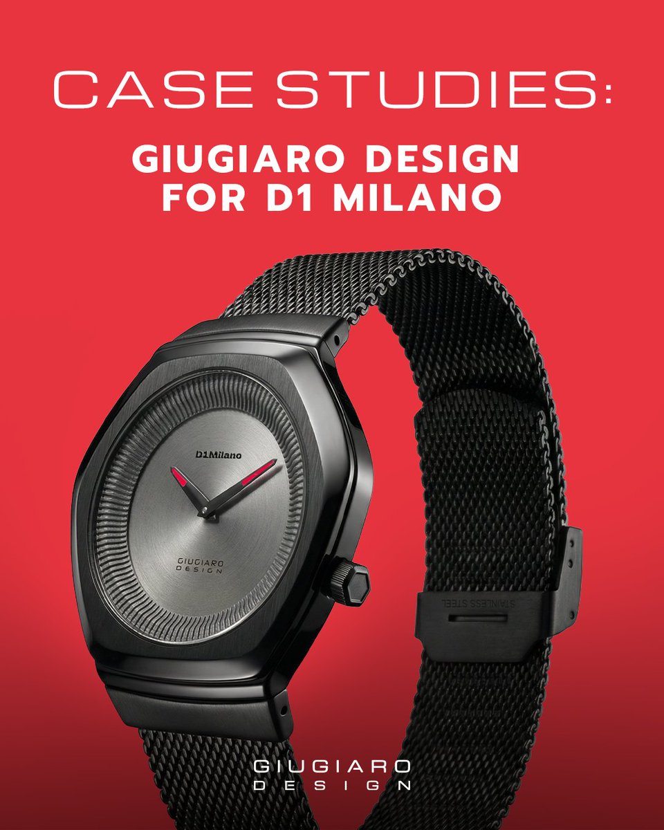italdesign's tweet photo. Time, designed in motion.
For @D1Milano, Giugiaro Design shaped a watch where an asymmetrical case, micro-notches and signature red accents translate speed and precision into form.
https://t.co/BMkAFJv46v
#Italdesign #BEIDENEERS #TheArtOfIntegration #D1Milano https://t.co/ZJT0Of1arQ