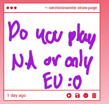 serotoninwinter's tweet photo. mostly just eu cuz my ping is too high on na.. i only play on it if i start getting 30 min queues https://t.co/rmcPes2v5k