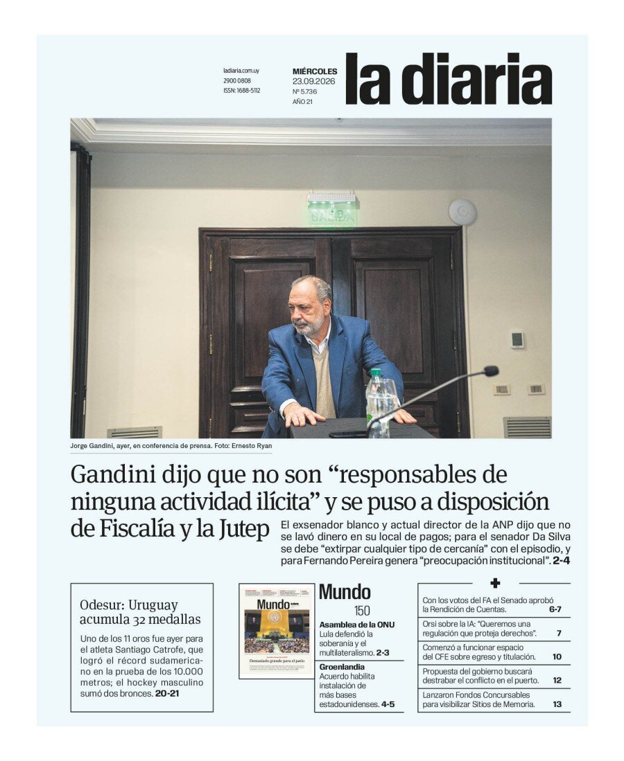 ladiaria's tweet photo. Nuestra portada de hoy
https://t.co/NOPMVXf25g https://t.co/BkLFUubNh0