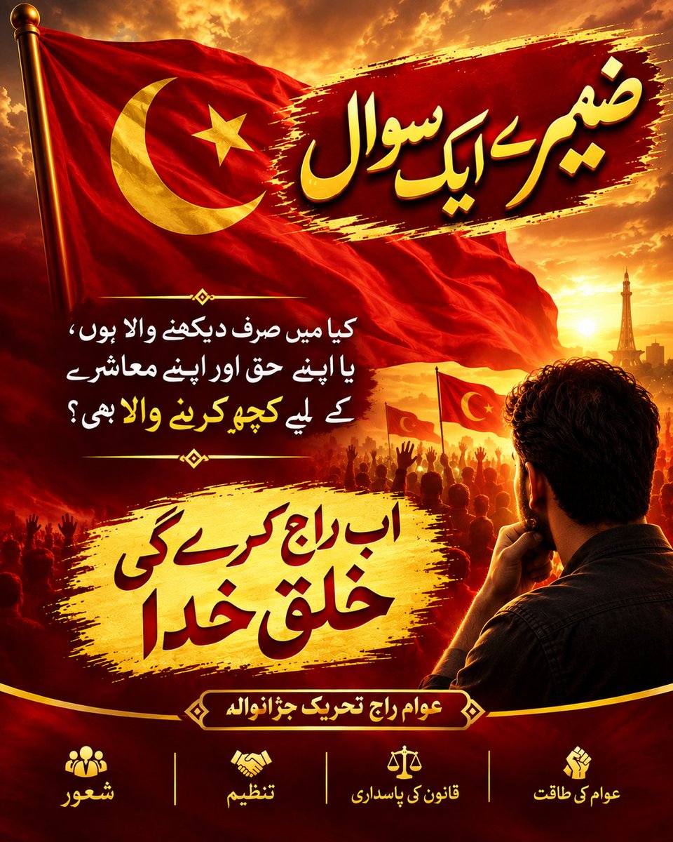 AwamRajJwr's tweet photo. ضمیر سے ایک سوال
کبھی انسان اپنے آپ سے یہ سوال ضرور کرے:
کیا میں اپنے معاشرے کے مسائل کو صرف دیکھنے والا ہوں، یا اپنی ذمہ داری بھی پہچانتا ہوں؟
@BilalAmin_Bajwa @iqrarulhassan @AdvJunaidButt @PkAwaamRaaj https://t.co/QYlYsK9MR5
