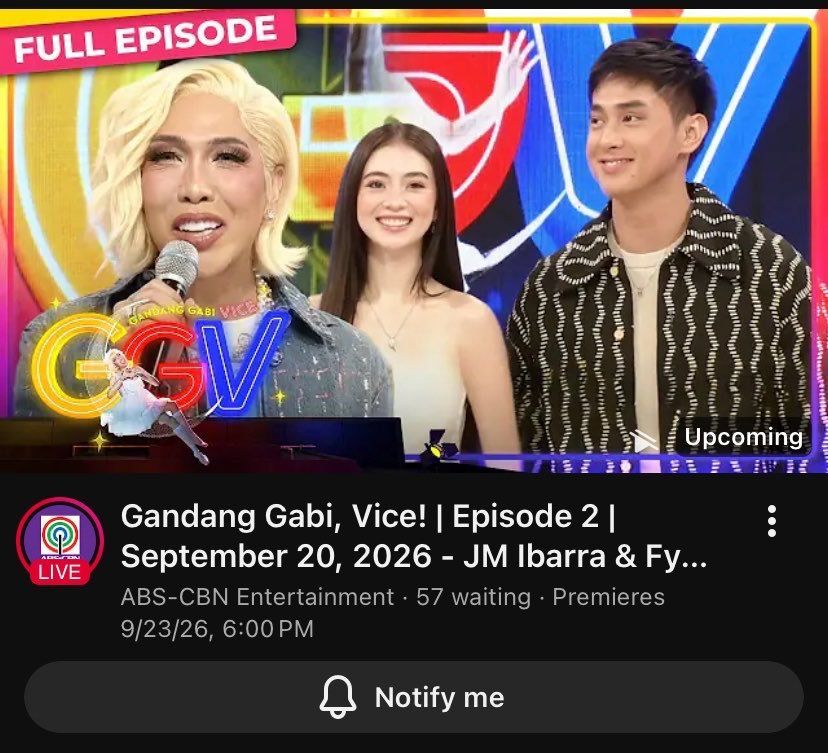 Alikmbgs's tweet photo. Meron na guys, Please watch GGV Episode 2 on YouTube and let’s fill the comments with positive and full of good vibes! 🤍✨

🖇️:https://t.co/TW0AO3pKqc

#GGVwithJMFyang https://t.co/2ziVTbQAu1