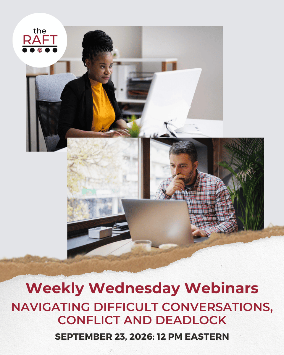 PEAKMD's tweet photo. This month’s theme on The Raft is Negotiation.
This week's pre-recorded Wednesday Webinar on Navigating Difficult Conversations, Conflict and Deadlock will be posted to #TheRaft at 12 PM ET.
Don’t miss it! Visit #PeakMD for more info.
#AlliesInMedicine #Negotiation https://t.co/8f7cT574HA