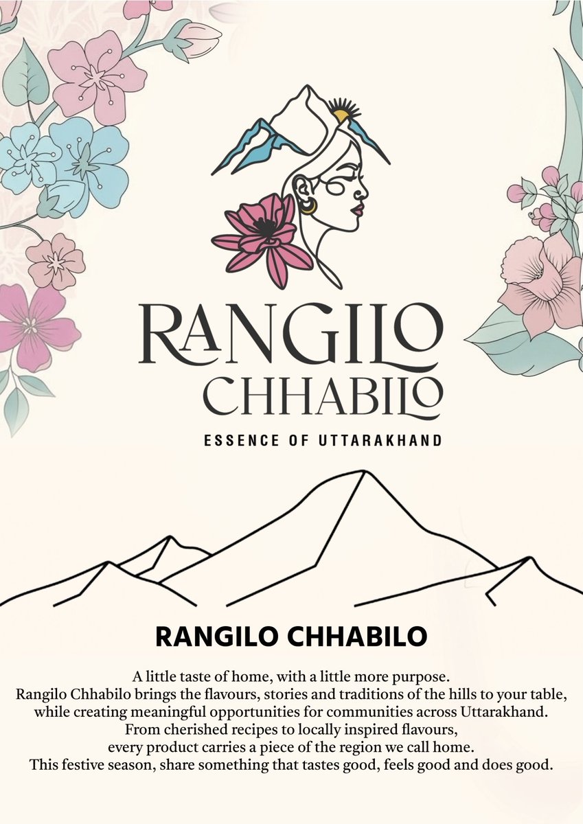 AntarmanVibes's tweet photo. 🏔🍁
Hello everyone! 🪔✨

This Diwali, gift more than just sweets...gift with a purpose.

Celebrate with a Pahadi  Twist through "Rangilo Chhabilo’s"  Exclusive Diwali Hampers. Every hamper brings authentic flavours and traditions from the hills while giving back..creating meaningful opportunities and livelihoods for women communities across Uttarakhand. 🏔️🤍

So, when you gift your loved ones something special, you also become part of someone else’s brighter Diwali.

Celebrate. Gift. Give Back. 🪔✨

Premium Uttarakhand Festive Hampers 👇🏻
https://t.co/ZAaYbPLCOC

#Uttarakhand #WomenEmpowerment
#VocalForLocal