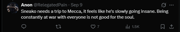 Honsulz's tweet photo. @RelegatedPain @RyadsReport as a sneako fan , nigga all you do is comment on hate comments , this is a clear mis presentation of what his stance is , sneako was having a conversation , ryad was desperately trying to get clips https://t.co/8dBup4jezz
