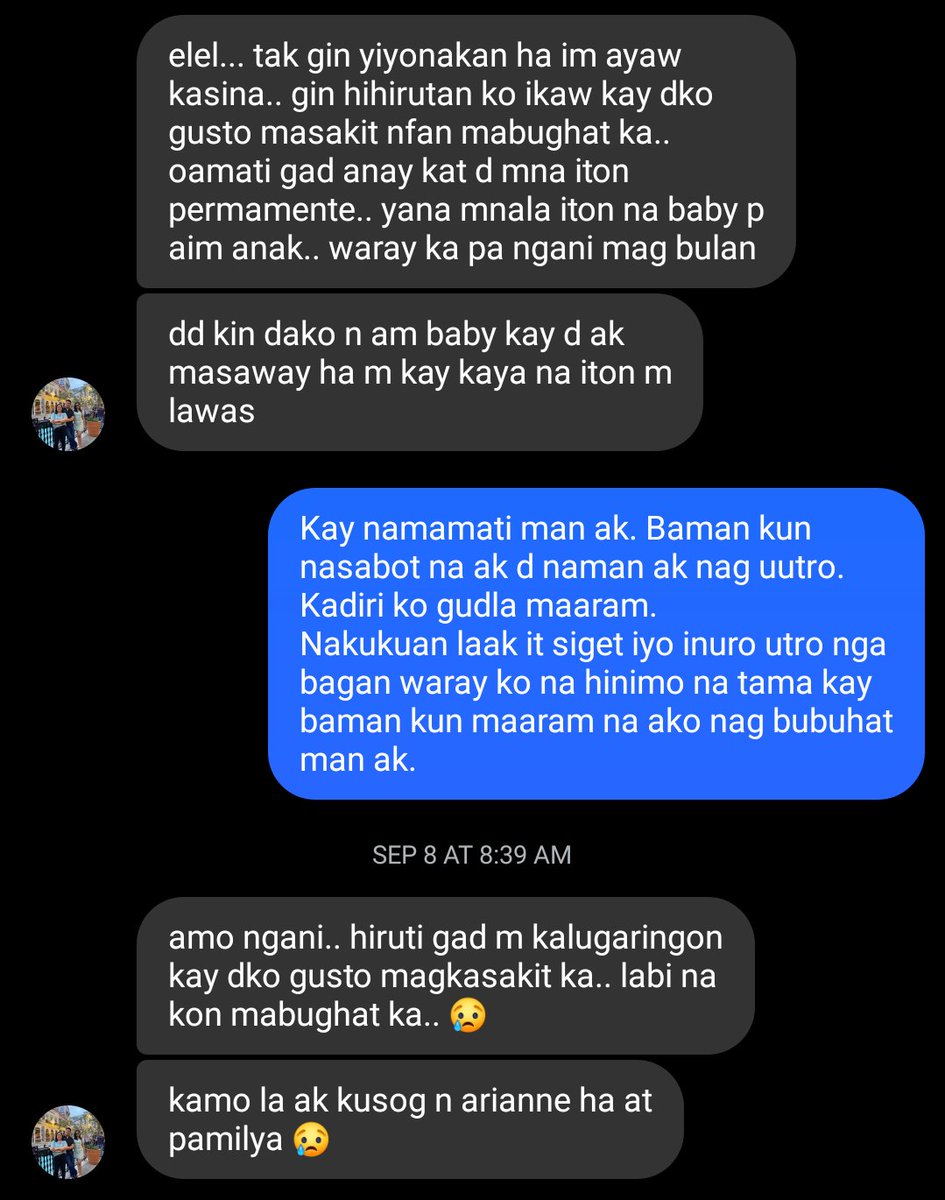 ItsSyrel's tweet photo. Was bawling my eyes out while having this conversation with my elder sister. Was so fed up han tanan na mga yakan after ko panganak. An tipo ngani nga na ooverwhelm kana hit tanan na ira mga sagdon ngan mga yakan nga bisan binubuhat mo nat ira mga yakan, sayop kala ghapon. https://t.co/8QsIrOrr60