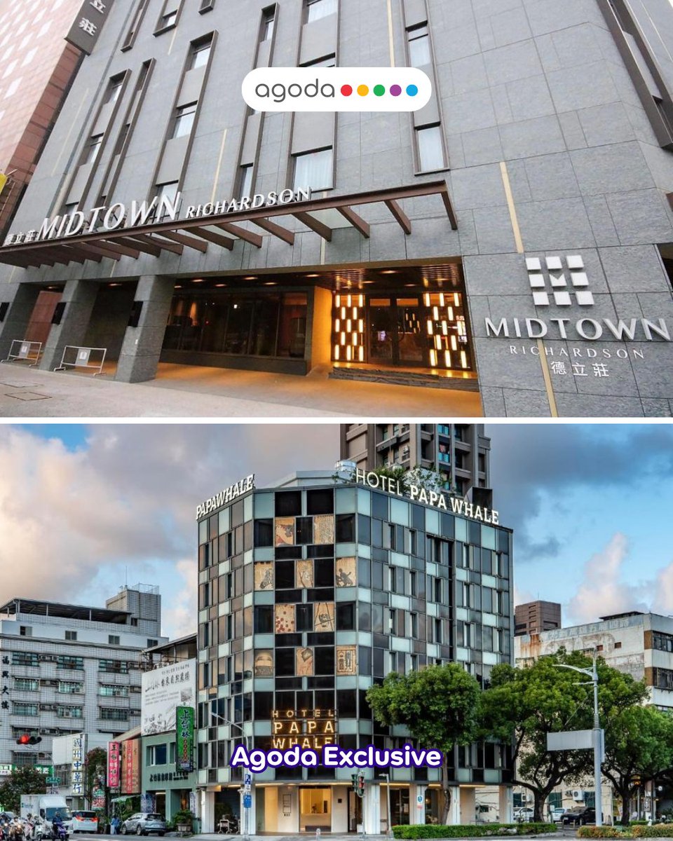 agodataiwan's tweet photo. 縱貫台灣，停靠點都安排好了
✈️ 桃園
🏨 航空館 👉 https://t.co/RNggBKLH2U
🏨 車站館 👉 https://t.co/dGLrU1ZJKz
🌊 高雄
🏨 德立莊博愛 👉 https://t.co/Fh7N9kmtLB
🐋 PaPa Whale 美麗島 👉 https://t.co/IXCJjBnipo
🏨 真愛館 👉 https://t.co/T7IDOqW2Q2
🏨 駁二館 👉 https://t.co/QAyfwwF5ju https://t.co/WidWTstrof